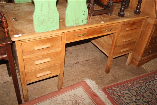 Light oak office desk